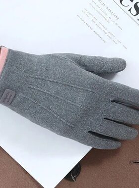 【反季】男女款秋冬季保暖加绒防寒出行手套手指可触屏防滑耐磨