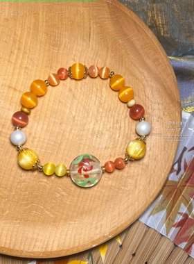 非常美的猫眼，卖完就没有了 定制手工印象衍生手串周边