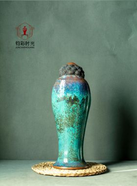 钧彩时光严选神垕钧瓷省大师薛朝勋手工【达摩像】悟道