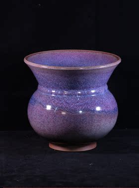 钧彩时光馆藏钧瓷《渣斗》国工大师刘富安遗作艺术品投资收藏