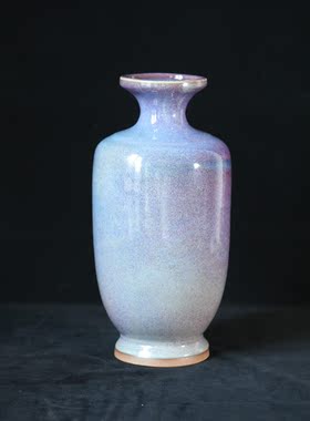 钧彩时光馆藏钧瓷《盘口瓶》国工大师刘富安遗作艺术品投资收藏