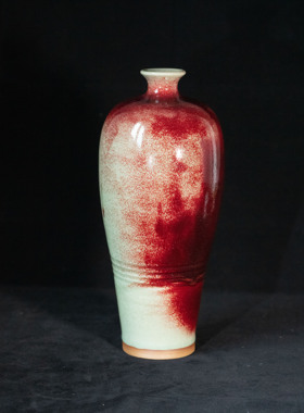 钧彩时光馆藏钧瓷《梅瓶》国工大师刘富安遗作文化艺术品投资收藏