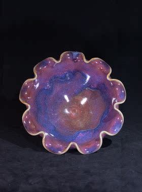 钧彩时光馆藏钧瓷《荷口碗》国工大师刘富安遗作艺术品投资收藏