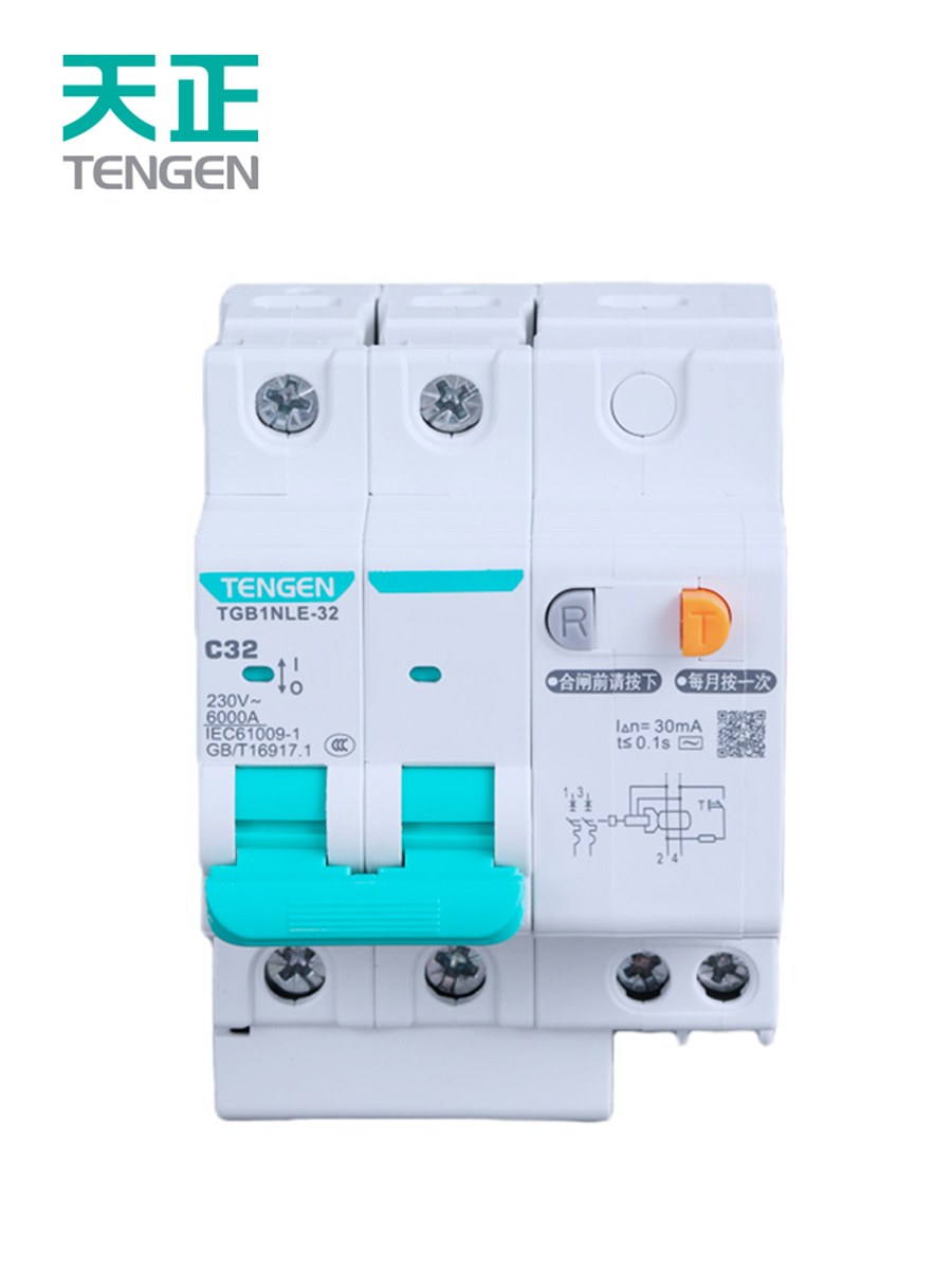 天正电气2P漏保63A断路器3P+N 4P 32A C型断路器1P+N漏电保护器 - 图1