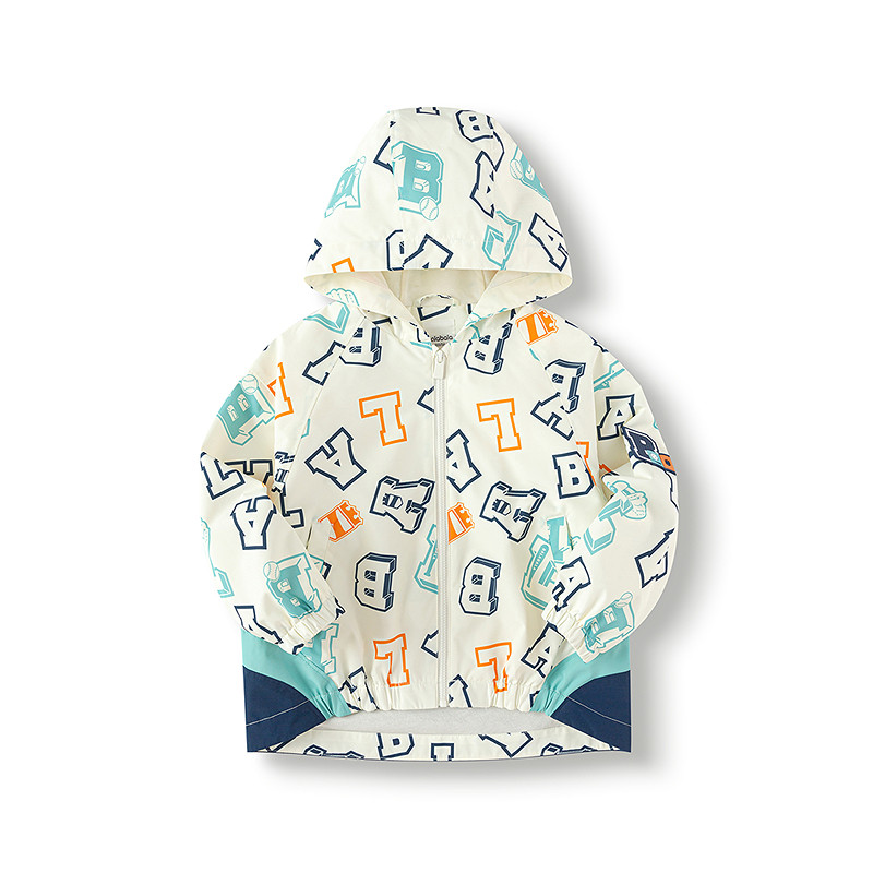 巴拉巴拉童装儿童软壳上衣男童春装新款防风防水连帽小童冲锋外套