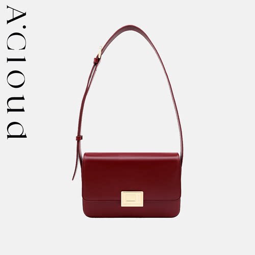 A.Cloud书本锁大法棍包腋下包复古轻奢高级感BOX小牛皮acloud - 图0