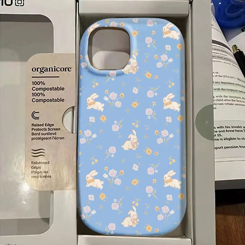 满屏碎花小兔适用于荣耀x60i手机壳x50x40畅玩30plus时尚90/100/200全包华为pura70新款nova12/11/10/9保护套 - 图2