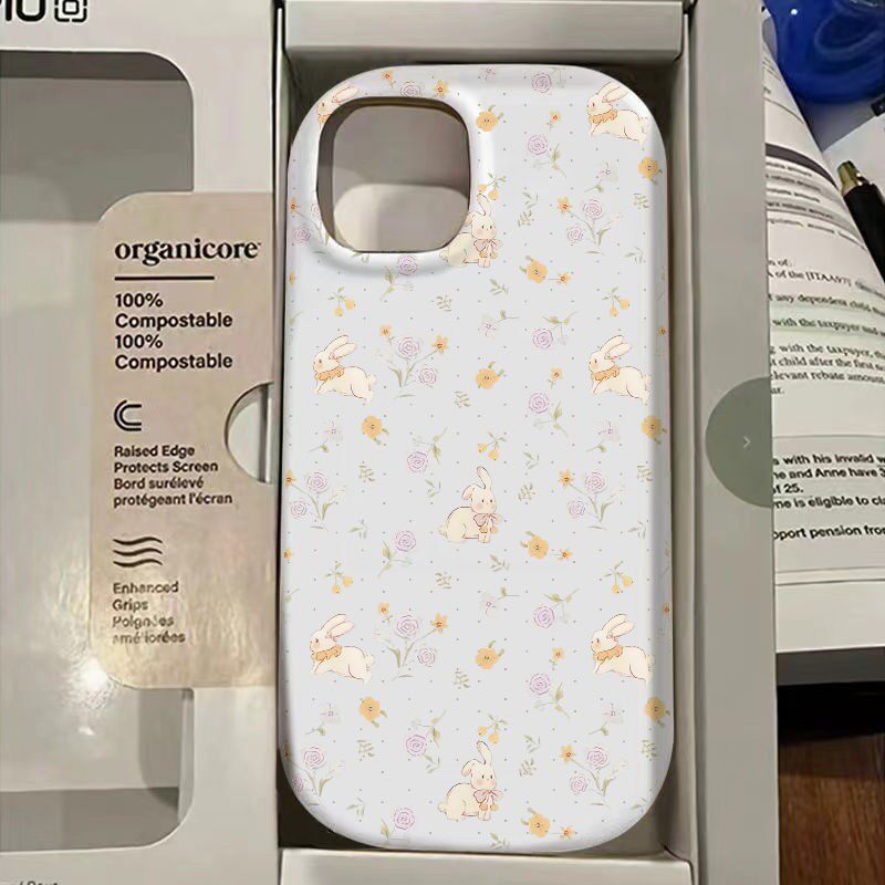 满屏碎花小兔适用于荣耀x60i手机壳x50x40畅玩30plus时尚90/100/200全包华为pura70新款nova12/11/10/9保护套 - 图1