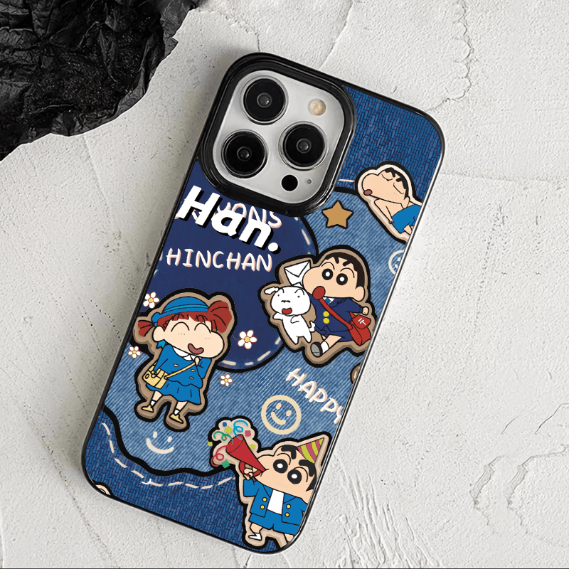 牛仔蜡笔小新适用于真我10/11/12手机壳realmeGT6新款GTneo5se全包Q3pro狂欢版gt2pro防摔x7pro情侣v25保护套 - 图2