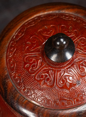 清光绪葫芦压花龙纹缶装饰摆件