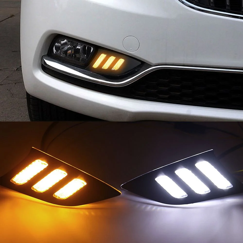 适用于起亚13-15款K3日行灯前雾灯LED日间行车灯流水转向灯 - 图0