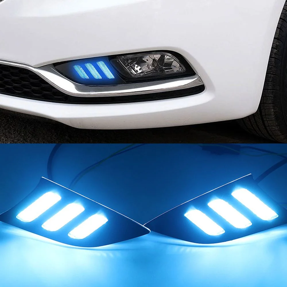 适用于起亚13-15款K3日行灯前雾灯LED日间行车灯流水转向灯 - 图1