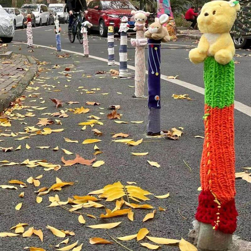 给树穿的衣服纯手工编织diy成品大树毛衣彩色多巴胺定制冬季树围 - 图2