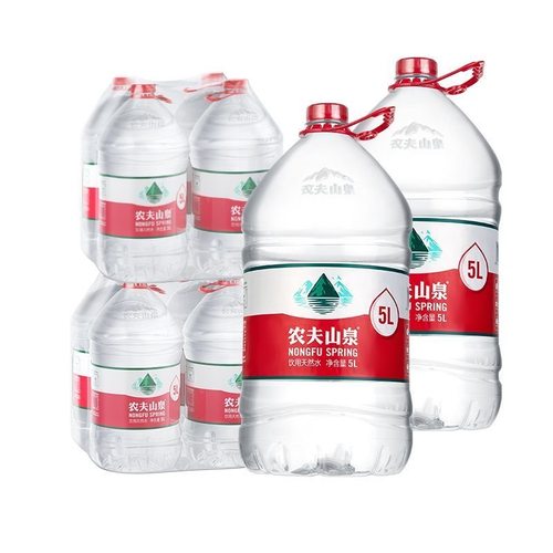 农夫山泉家庭桶装水5L*4桶整箱大瓶聪明盖5升饮用水非天然矿泉水 - 图1