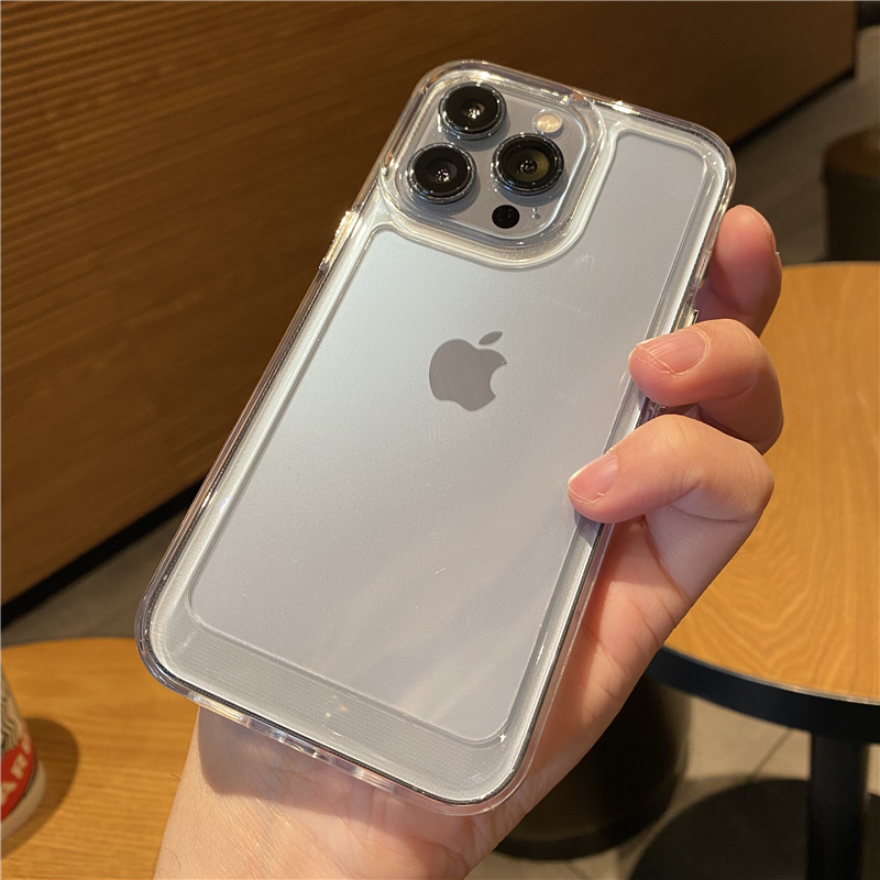 佳子秀高透白色适用iphone13手机壳加厚苹果15保护套15Ultra简约14pro男13promax防摔xs全包边iphone12女透明 - 图2