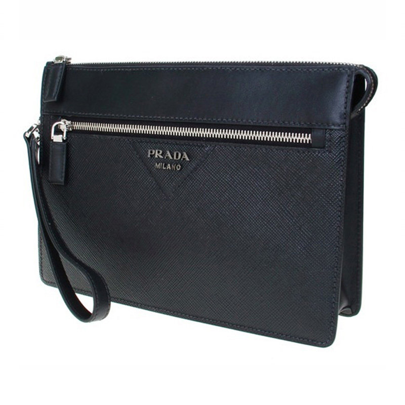 prada /普拉达春夏新款男士手拿包 奢批海外男士包袋