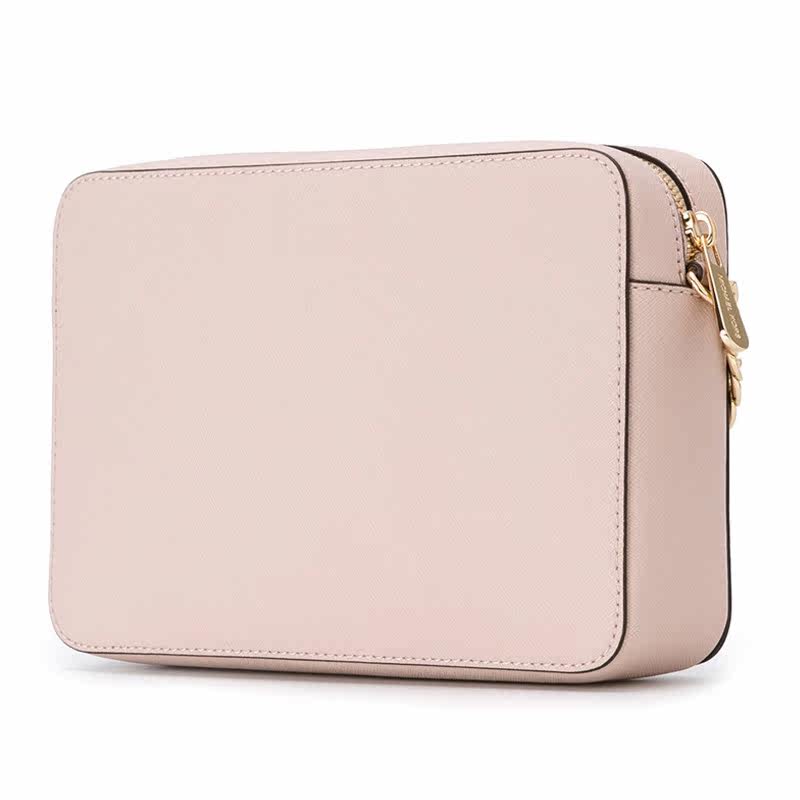 michaelkors / mk十字纹粉色单肩包 奢批海外女士包袋