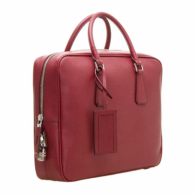 prada /普拉达男士质感牛皮公文包 奢批海外男士包袋