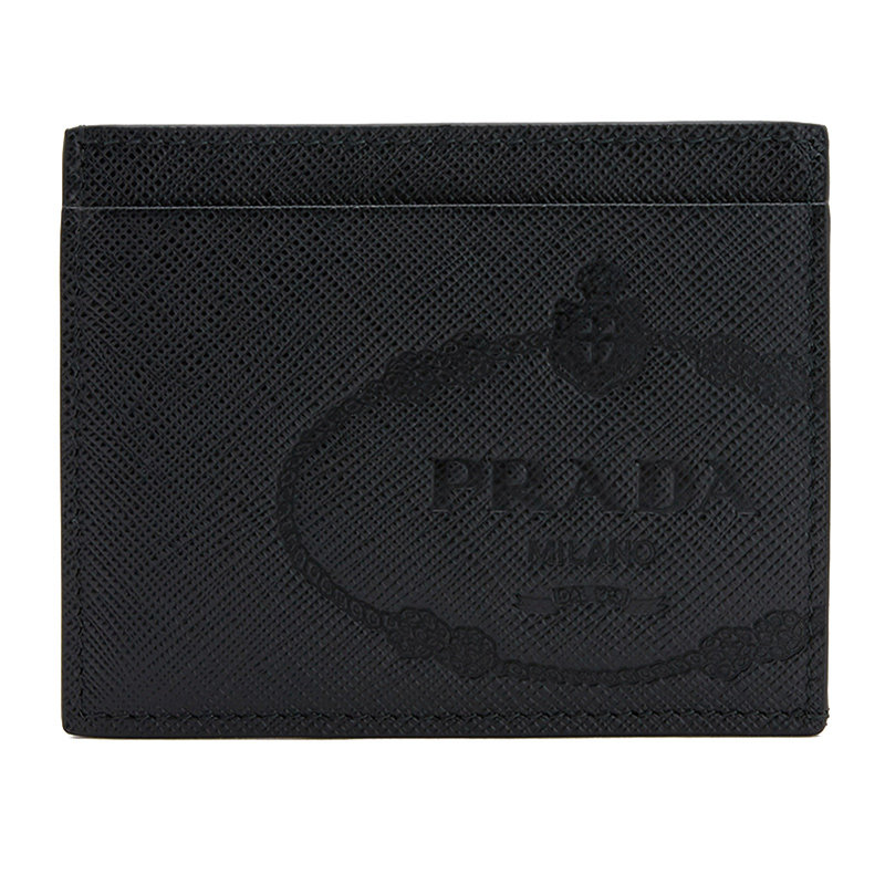 prada /普拉达女包黑色牛皮钱包 奢批海外钱包