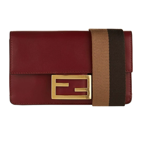 Fendi, двухцветные красные бретели, сумка на одно плечо