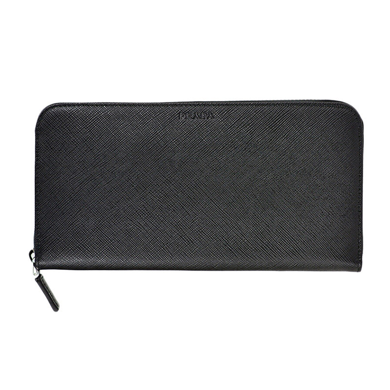 prada黑色皮革男士钱包 奢批海外钱包