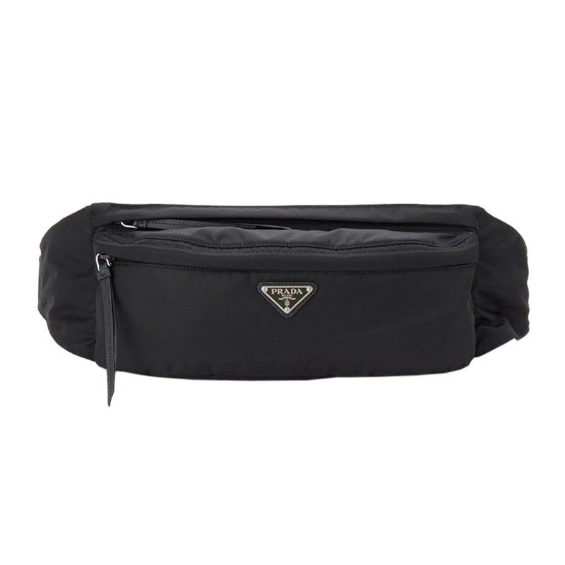 prada /普拉达男士黑色尼龙腰包 奢批海外男士包袋