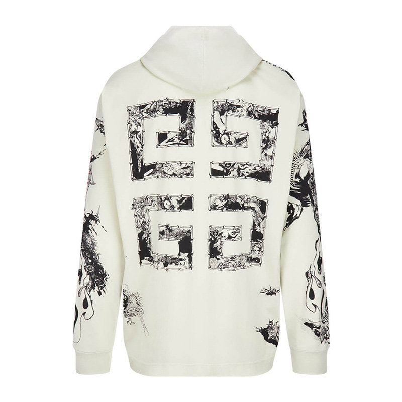 givenchy男士套头衫白色印花卫衣 奢批海外卫衣