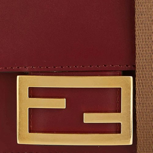 Fendi, двухцветные красные бретели, сумка на одно плечо