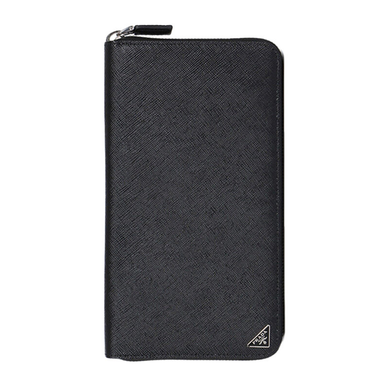 prada /普拉达男士十字纹牛皮钱包 奢批海外钱包