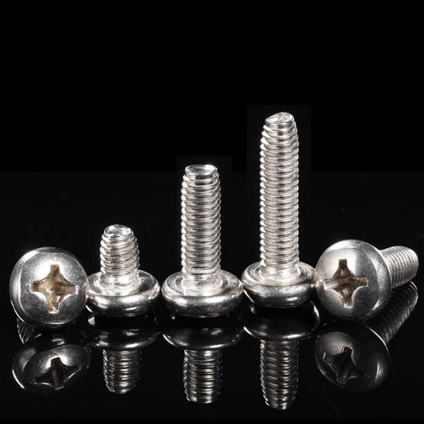 JS 8.8级/304不锈钢十字盘头三角牙自锁螺丝钉蓝白锌槽自攻M3M4M6 - 图2