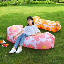 Lazy person new outdoor inflatable sofa portable air bed net red blow bag for lunch break simple bed sun-shading pillow