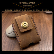 A11 Lang Sound Lighter Handmade Leather Jacket Crazy Mapleather Head Layer Bull Pizzoro Zippo Cheese Men Classic Tide