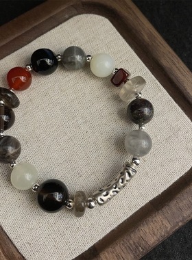 天然玛瑙月光石多宝手链