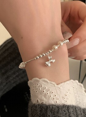 S925银淡水珍珠质感十足手链