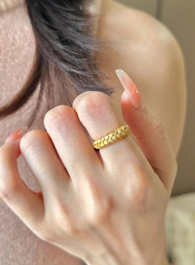 麦穗戒指精工高级锻造