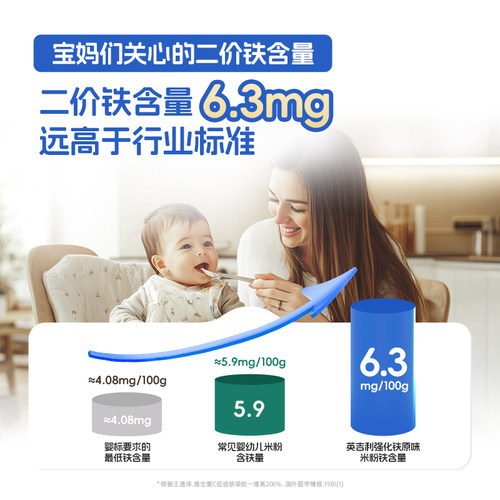 【88vip】[3罐组合]英吉利高铁米粉婴儿罐装小米婴幼儿宝宝辅食 - 图1