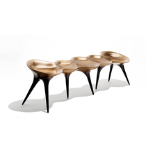 Nordic Molecule Bench Pea Styled GRP Strip Bench Molecular Foundry Custom Casual Chair Hotel