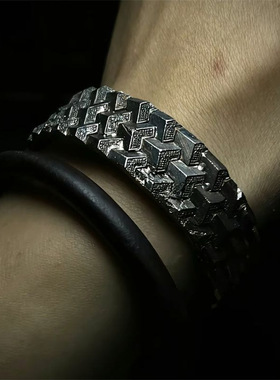 原创手工霍去病将军铠甲手镯小众复古高级感时尚个性开口调节手环