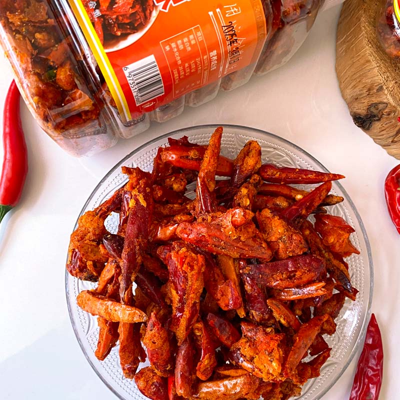 酥脆鲜香酥椒下饭菜馒头料下酒菜贵州风味休闲解馋辣椒干零食特产 - 图0