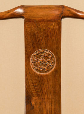 清代黄花梨龙纹四出头官帽椅（一对）古董家具收藏海南黄花梨椅子