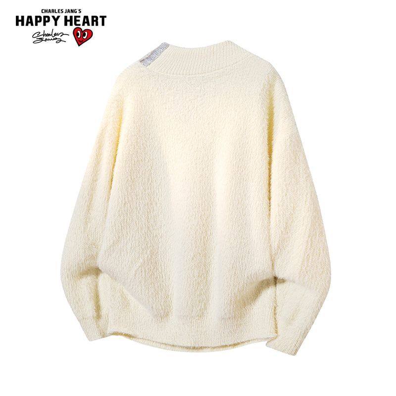 查尔斯桃心马年2026新款男女慵懒围领针织衫上衣新款冬季情侣毛衣,淘宝优惠券,粉丝福利购,淘宝优惠卷