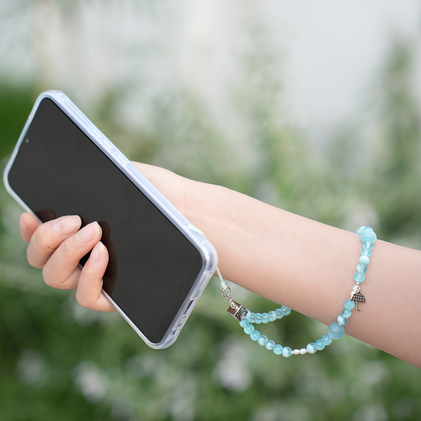 【中国伞博物馆】洋阳伞伞文创絮语手机挂绳琉璃珠手腕挂链防丢