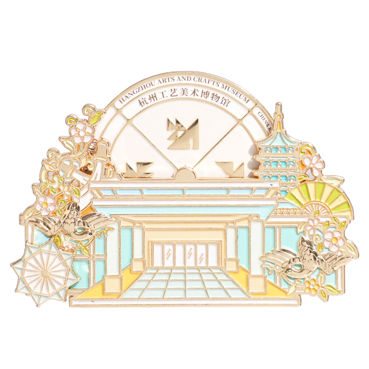 【杭州工艺美术博物馆】尽善尽美文创金属冰箱贴创意旅游纪念品