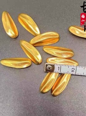 古玩铜器收藏仿古纯铜鎏金摆件