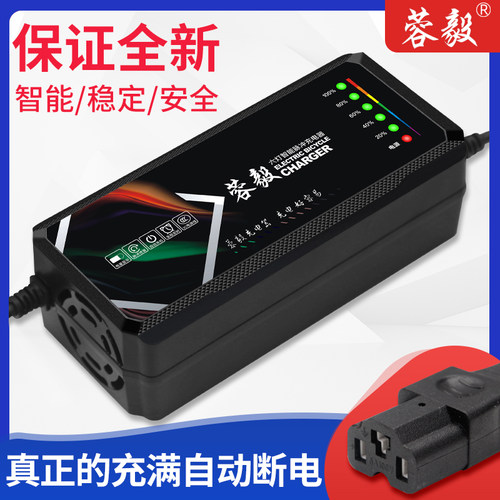 高端自动断电电动车电瓶充电器48V60V7212AH20适用于爱玛雅迪三轮 - 图0