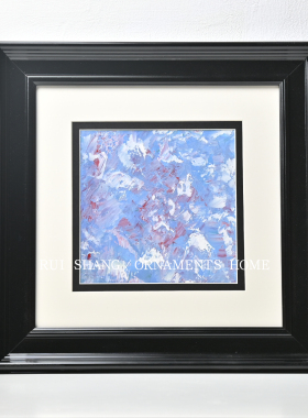 现代中古风装饰画别墅酒店样板房客厅 玄关柜抽象装饰画家居 摆件