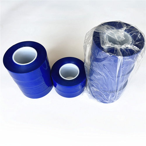 0.1*33M蓝色热收缩胶带耐高温PE胶粘带设备包装拼接热收缩胶带 - 图3