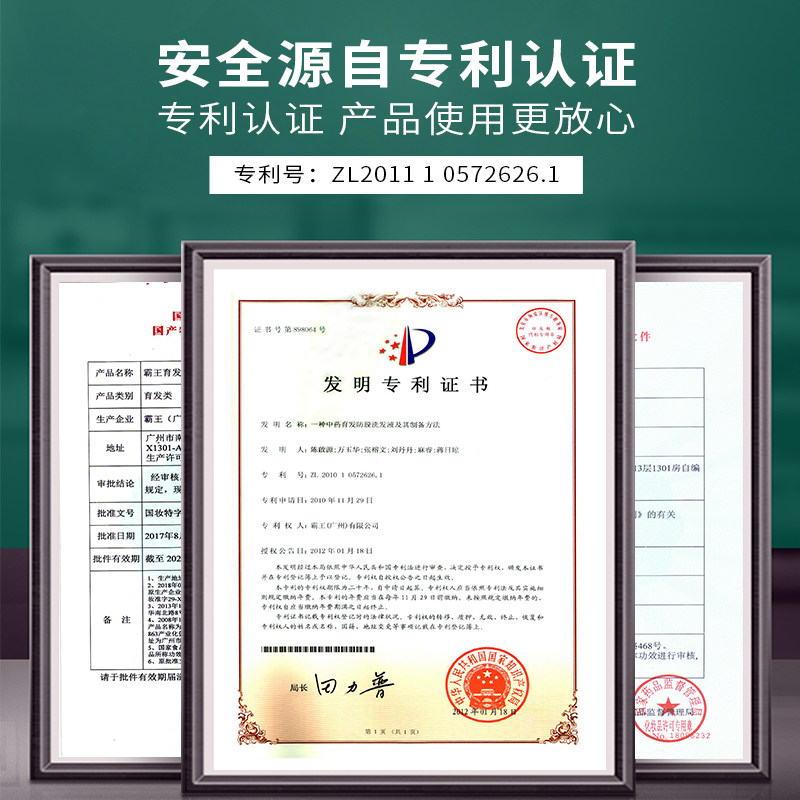 霸王育发套装男女控油防脱发育发液 姜虎居家日用洗发水