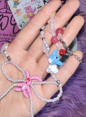 Y2K千禧手工串珠辣妹项链