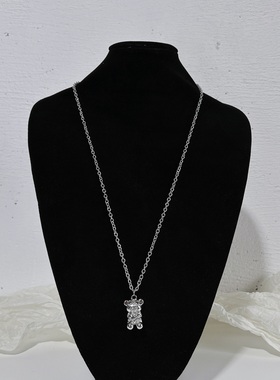 冰岛小熊冷淡风情侣长款项链